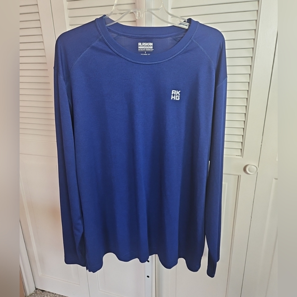 Mens Alaskan Hardgear by Duluth Trading Co Blue Long Sleeve T-Shirt Large
